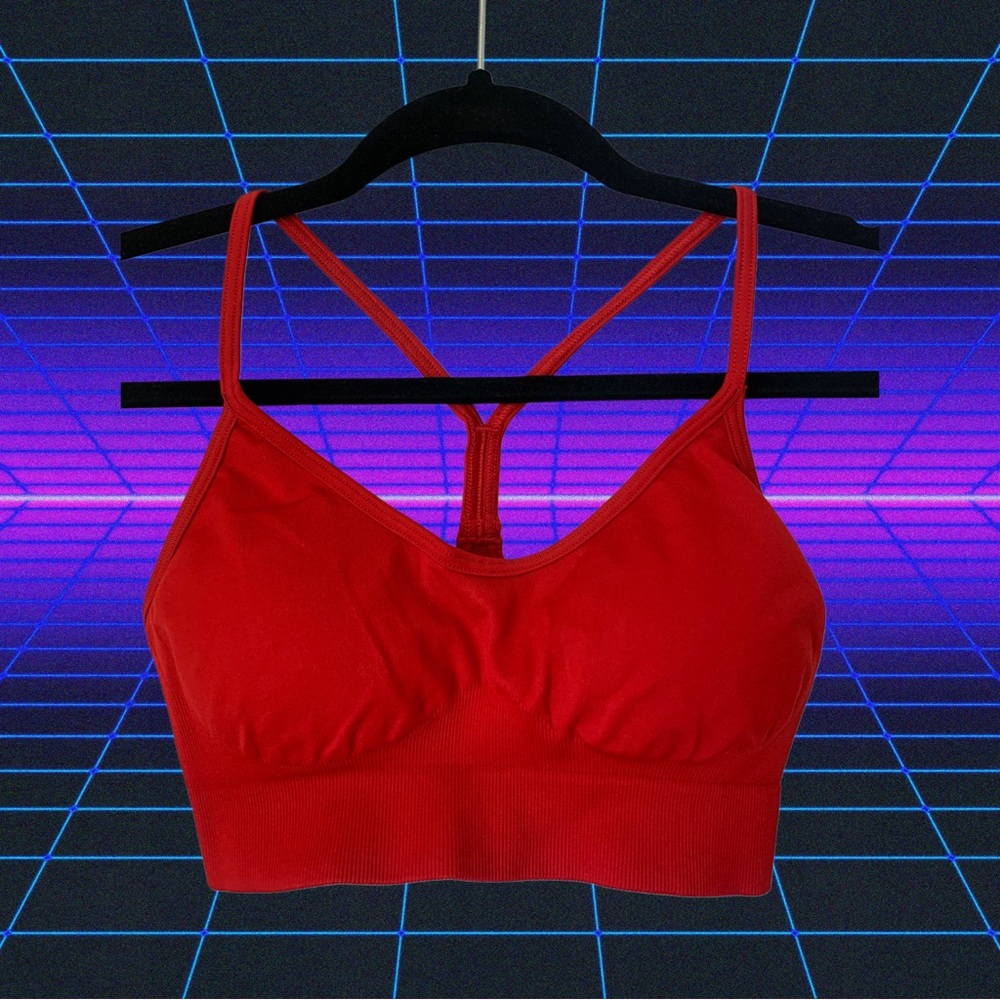 Salsa Red Sweat Seamless Sports Bra by Gymshark